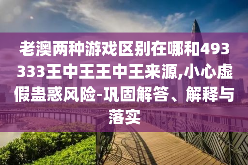 老澳兩種游戲區(qū)別在哪和493333王中王王中王來(lái)源,小心虛假蠱惑風(fēng)險(xiǎn)-鞏固解答、解釋與落實(shí)