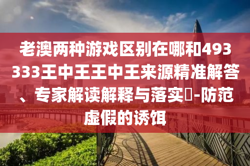 老澳兩種游戲區(qū)別在哪和493333王中王王中王來源精準(zhǔn)解答、專家解讀解釋與落實(shí)?-防范虛假的誘餌